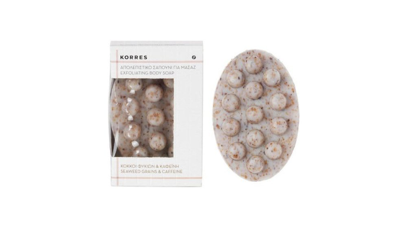 Korres exfoliating body bar soap with seaweed grains & caffeine 125gr-null
