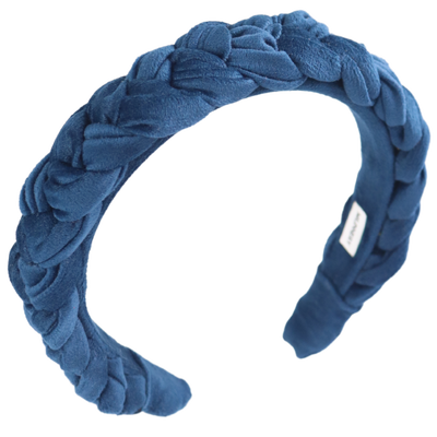 Azurea braided velvet headband, , medium