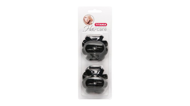 Titania black hair clip medium 2 pieces 7950, , medium-null