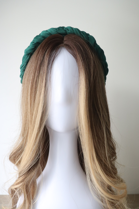 Veil braided velvet headband, , medium-null