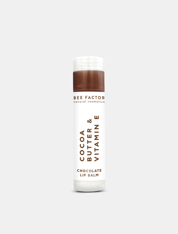 Product image: Bee factor cocoa butter & vitamin e chocolate lip balm, , medium-null