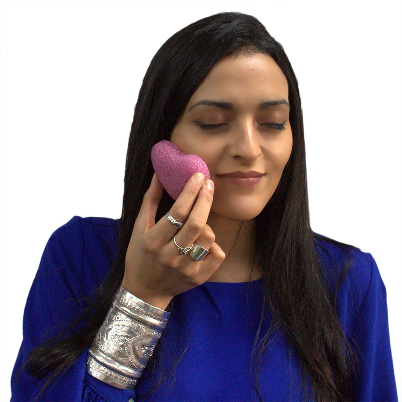 Konjac heart sponge - lavender, , medium-null