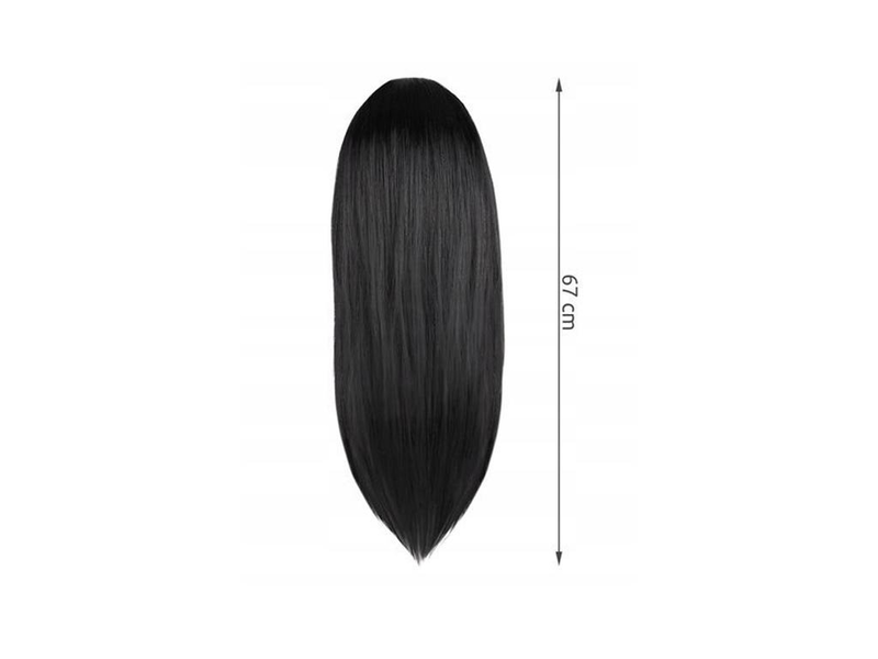 Product image: Γυναικεία περούκα μήκους 67 cm σε μαύρο χρώμα, long wig – aria trade, , medium-null