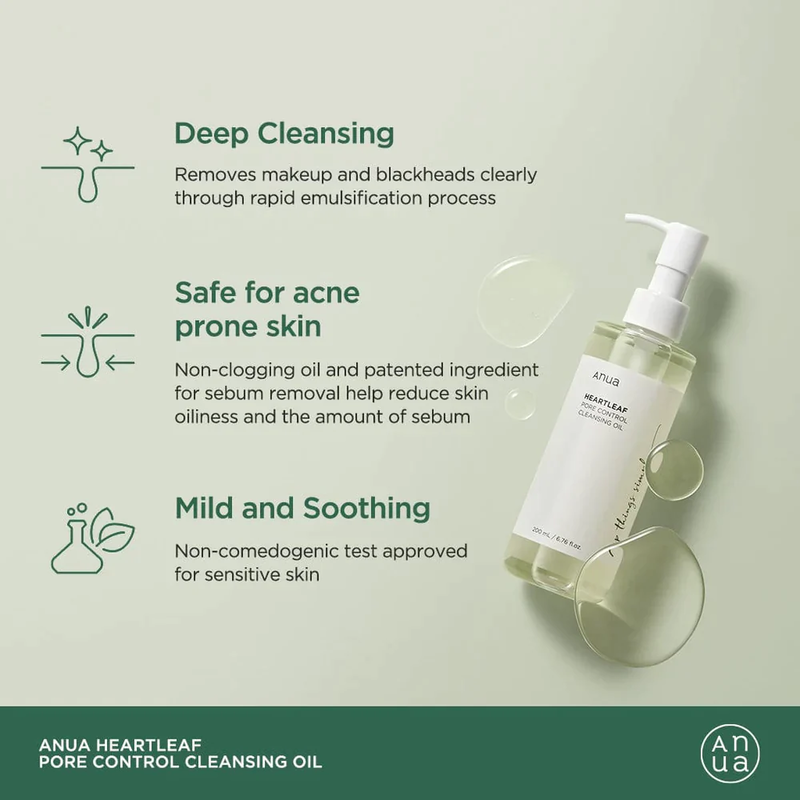 Anua heartleaf pore control cleansing oil 200ml-null