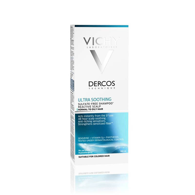 Vichy dercos ultra soothing shampoo for reactive scalp. Normal, oily hair 200ml, , medium
