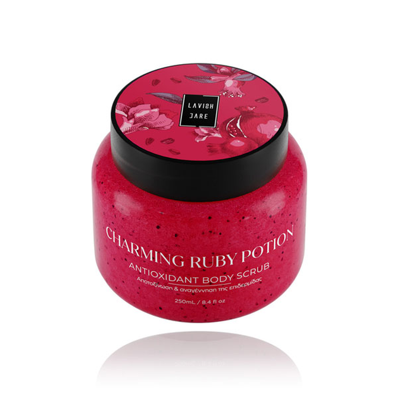 Lavish care scrub σώματος πλούσιο σε αντιοξειδωτικά και ιχνοστοιχεία charming ruby potion 250 ml-null