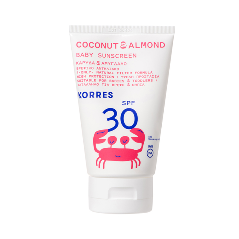 Korres coconut & almond baby face & body sunscreen SPF30 100ml-null