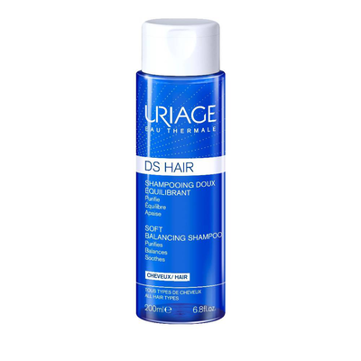 Uriage ds hair soft balancing shampoo - soothes, purifies, balancing - for all hair types 200 ml