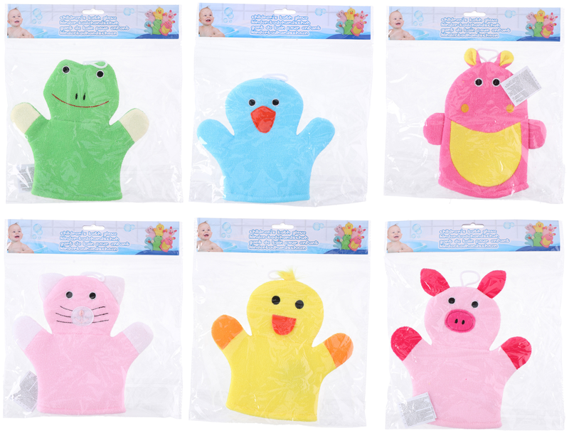 Product image: Bath glove animal 6 assorted colors, , medium-null