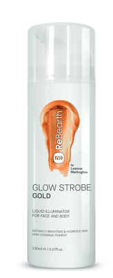 Rebearth by leanna markoglou glow gold illuminator face & body 150ml, , medium