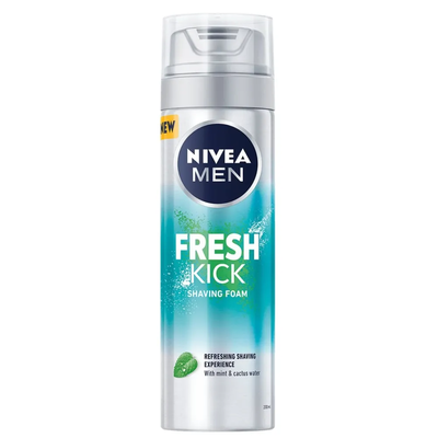 Nivea men fresh kick shaving foam 200ml, , medium