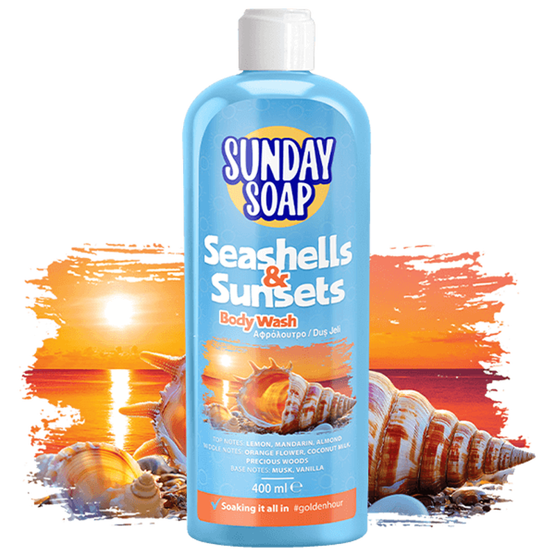 Seashells & sunsets body wash (beach collection)-null