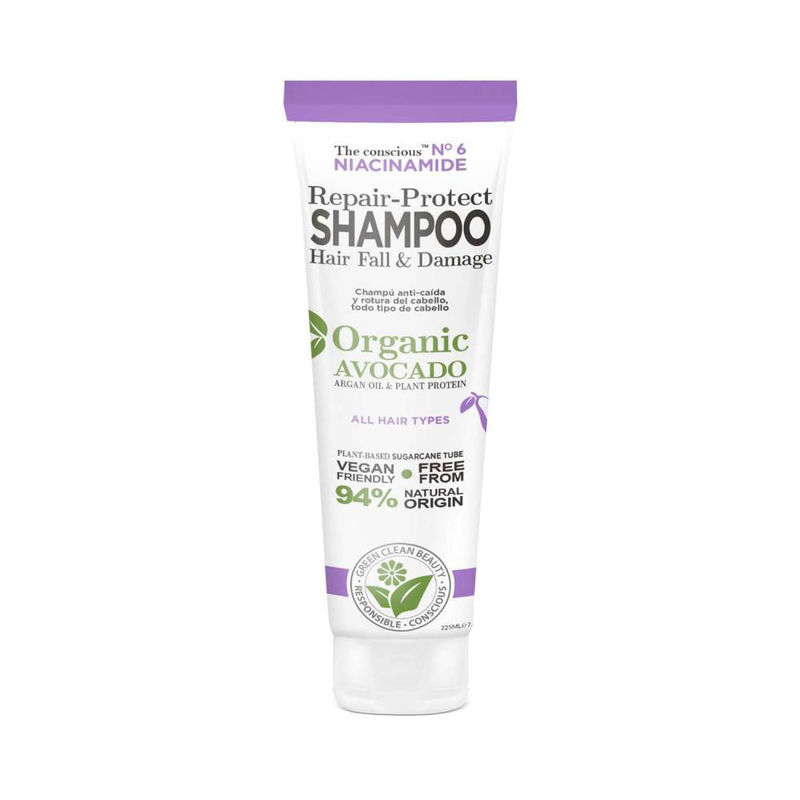 Biovene the conscious niacinamide repair & protect shampoo hair fall & damage with organic avocado x 225ml-null