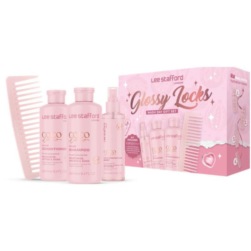 Lee stafford glossy coco loco wash day kit gift set 4s, , medium image number null