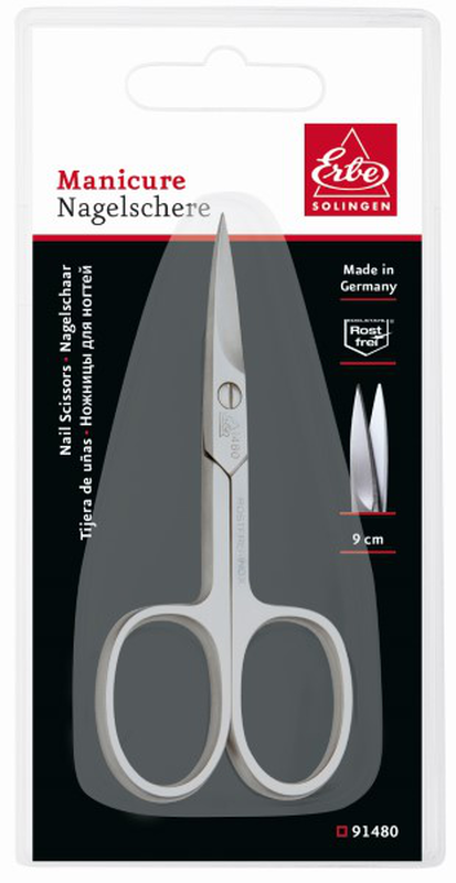 Erbe nail scissors straight 9cm, , medium-null