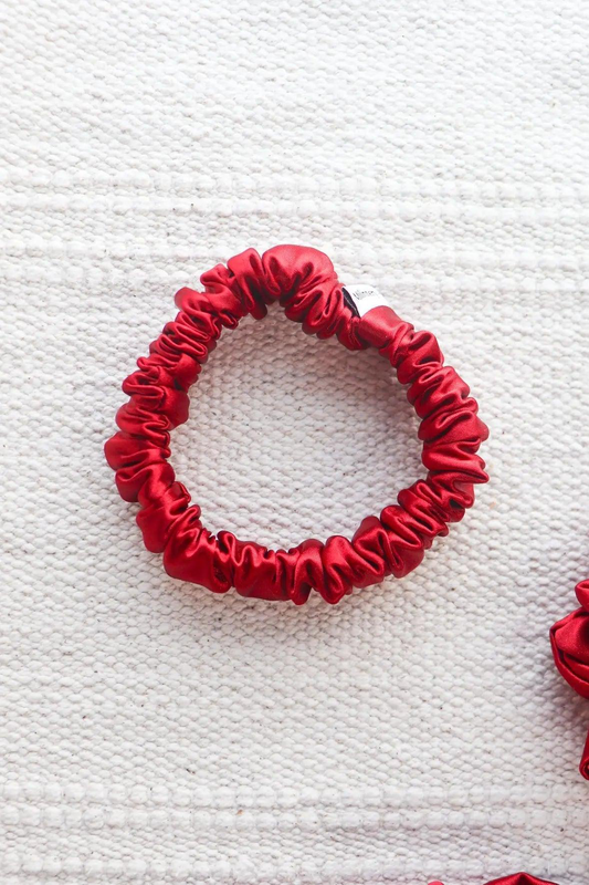 Rose ruche xxs scrunchie, , medium-null