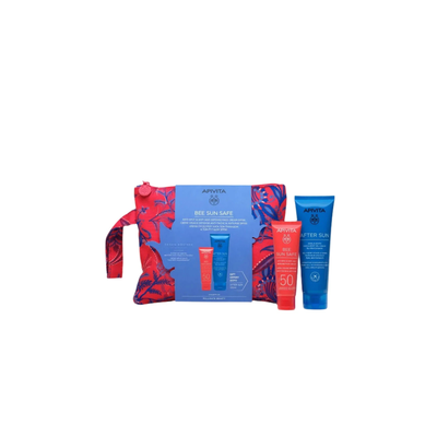 Apivita bee sun safe anti-spot & anti-age defense face cream SPF50+ x 50ml & after sun x 100ml promo pack/gift set, , medium