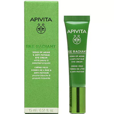 Apivita bee radiant eye cream with peony & propolis x 15ml