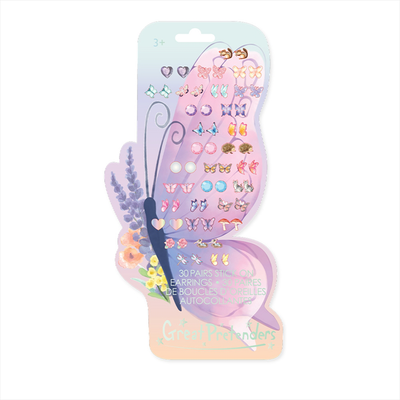 Butterfly 30 pairs of earrings, , medium