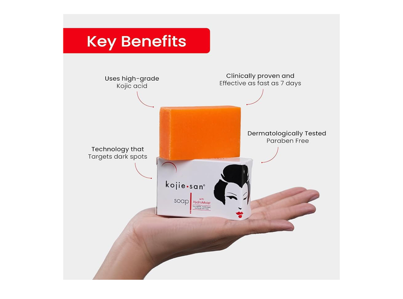 Kojie san original kojic acid soap for face and body – dark spot remover, , medium-null
