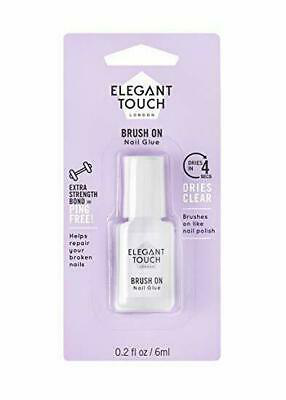 Elegant touch brush on nail glue 6ml, , medium