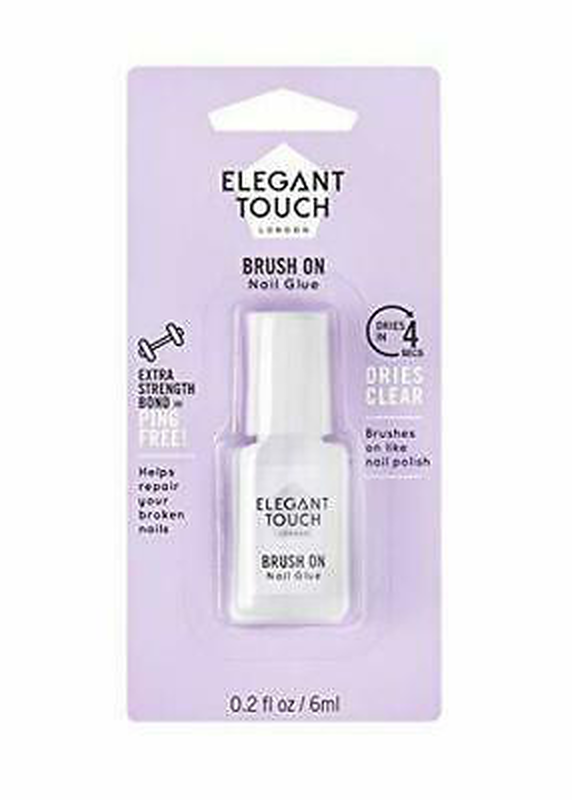 Elegant touch brush on nail glue 6ml-null