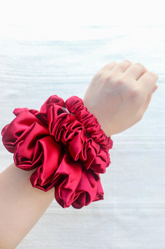 Rose ruche xxs scrunchie, , medium-null