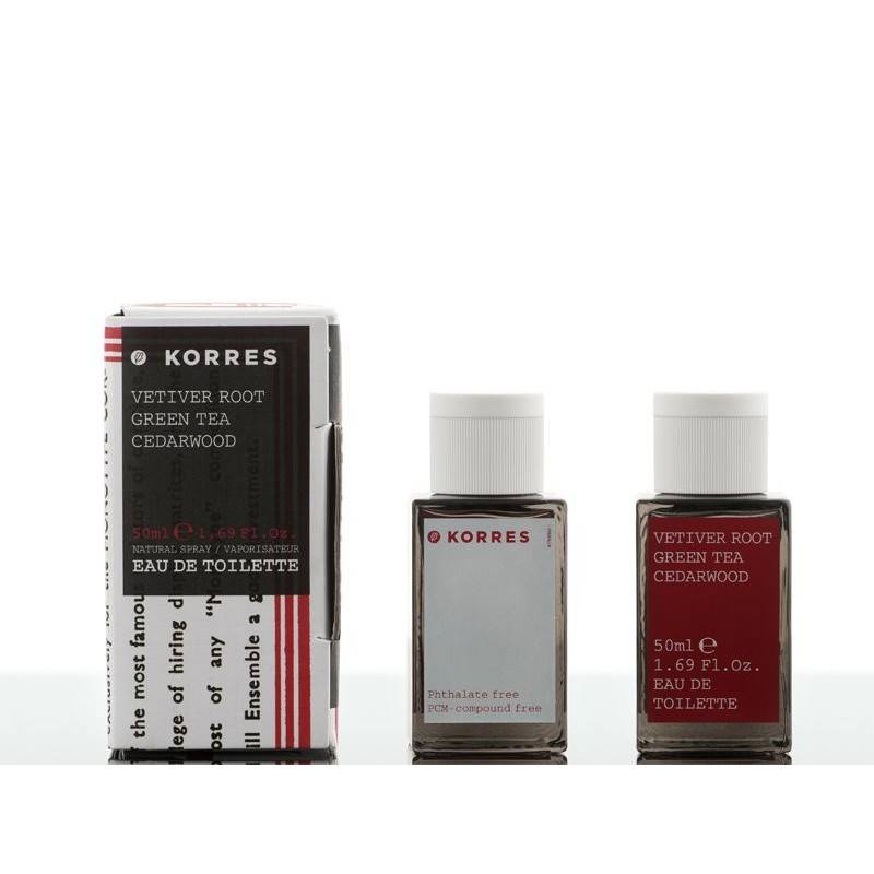 Product image: Korres vetiver root, green tea, cedarwood eau de toilette for men 50ml-null