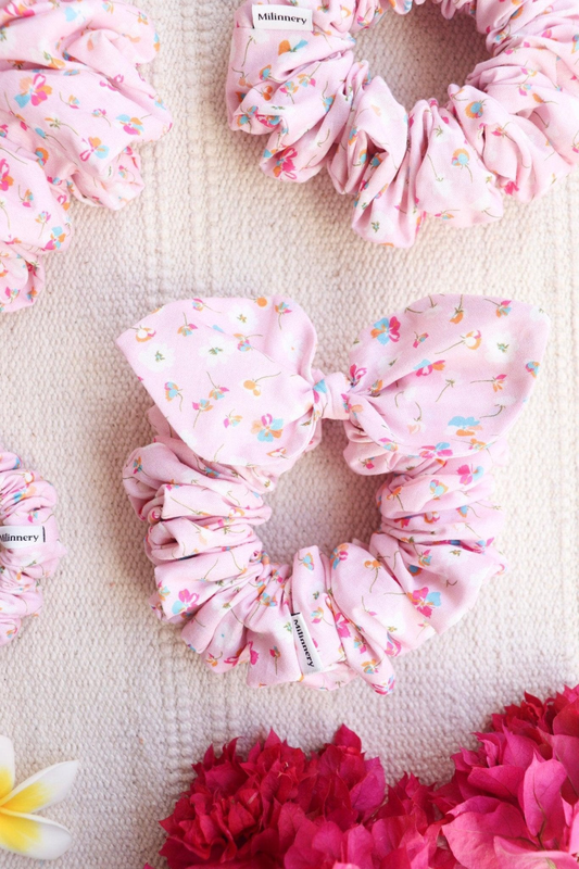 Vanessa mini bow scrunchie, , medium-null