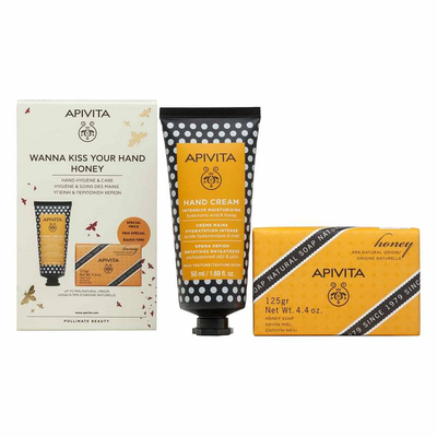 Apivita wanna kiss your hand honey gift set, , medium