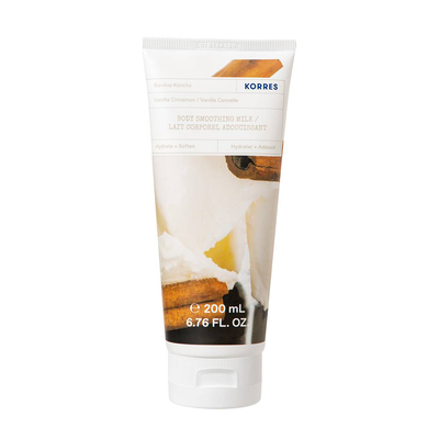 Korres body smoothing milk vanilla cinnamon 200ml, , medium