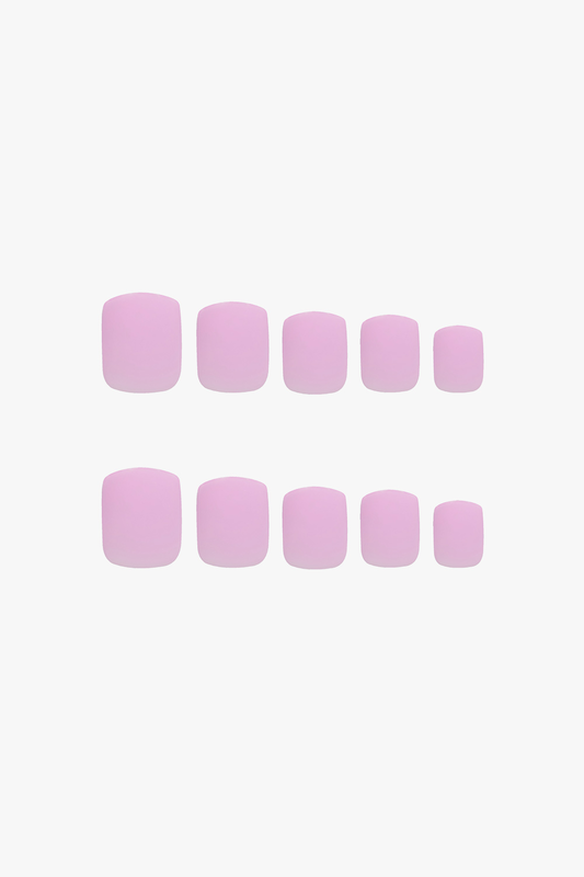 Matte lilac square nails (24 pcs), , medium-null
