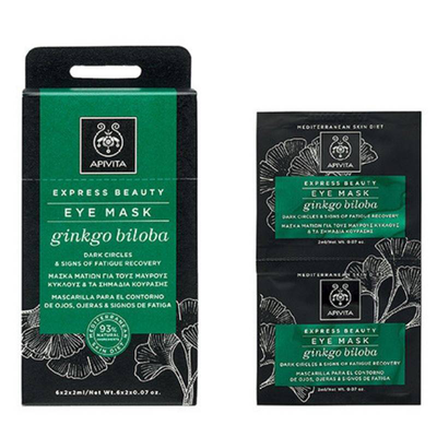 Apivita express beauty dark circles & signs of fatigue eye mask with ginkgo biloba x 2x2ml, , medium