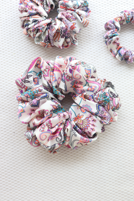 Amethyst haze satin scrunchie-null