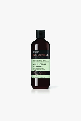 Goodness oud, cedar & amber body wash  500ml, , medium