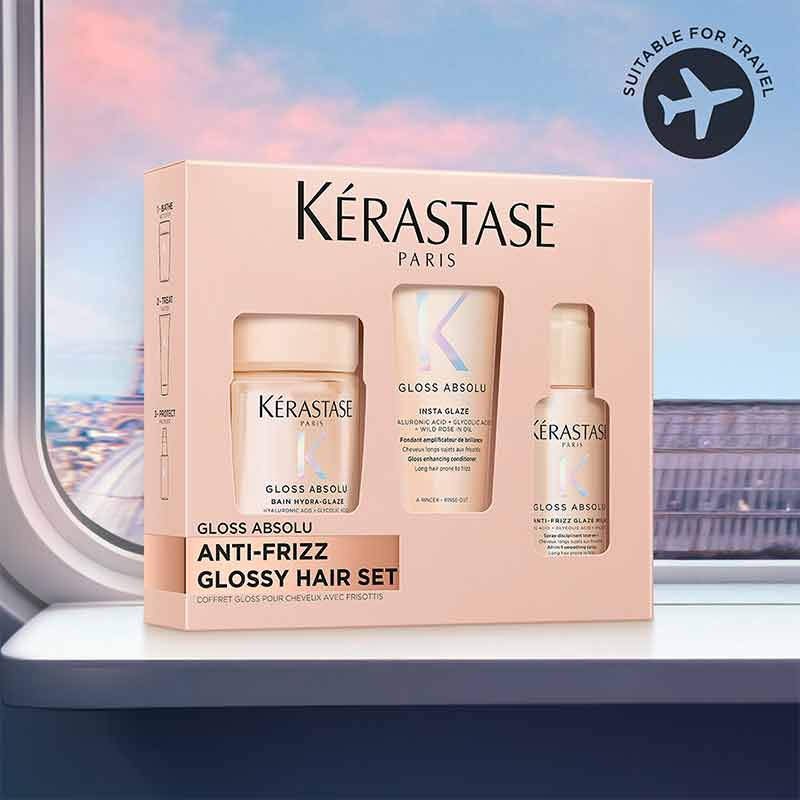 K&eacute;rastase gloss absolu anti-frizz glossy hair gift set, , medium-null