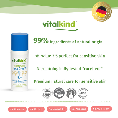 Vitalkind moisturizing face cream boy