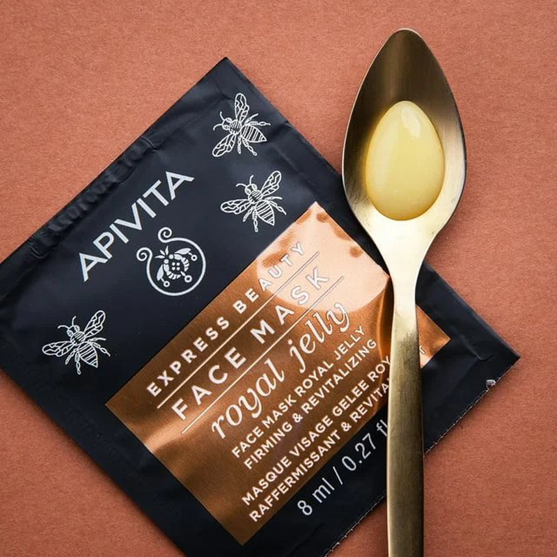 Apivita express beauty face mask royal jelly revitalizing & firming 2x8ml, , medium image number null