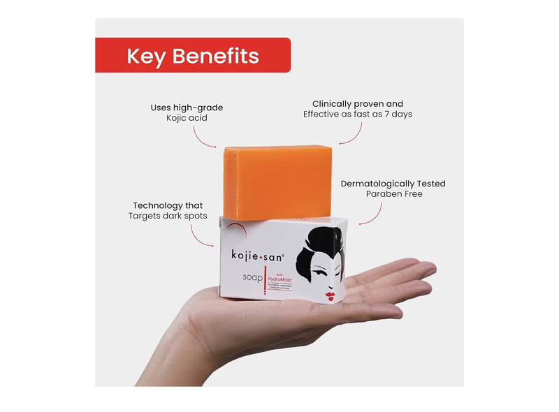Kojie san skin brightening soap &ndash; the original kojic acid, dark spot remover bar soap with coconut & tea tree oil &ndash; 100g x 3 bars-null