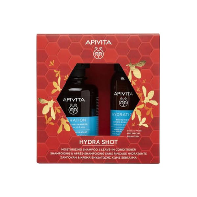 Apivita hydra shot set moisturizing shampoo 250ml & conditioner 100ml xmas24