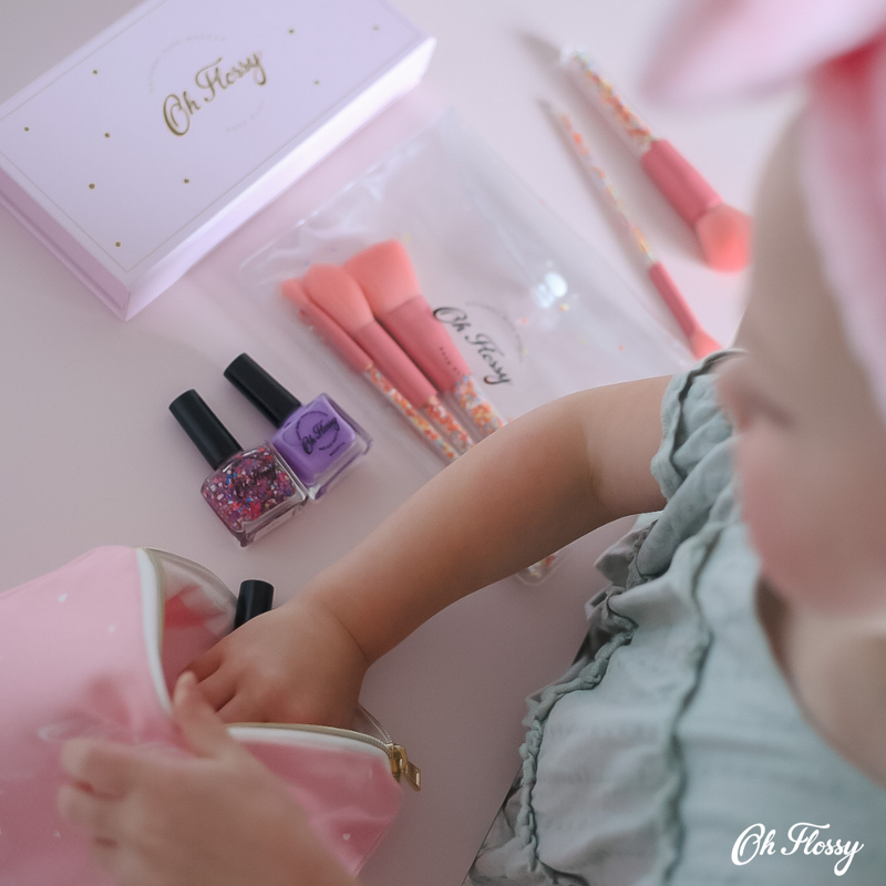Oh flossy cosmetic bag, , medium-null