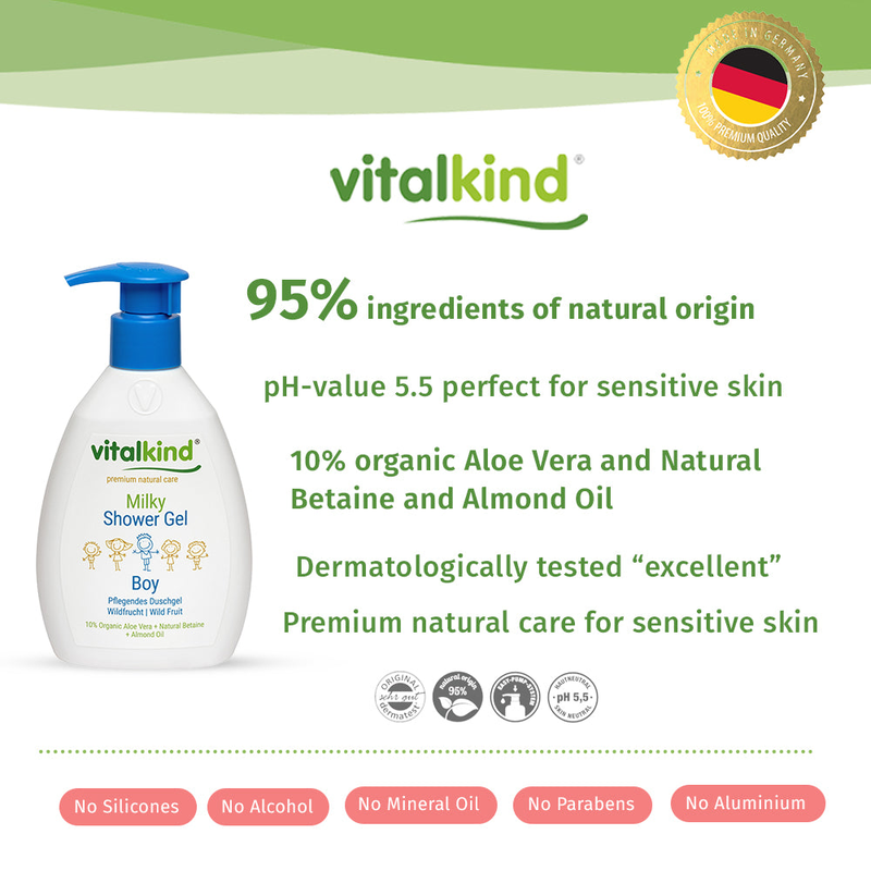Vitalkind milky shower gel boy, , medium image number null