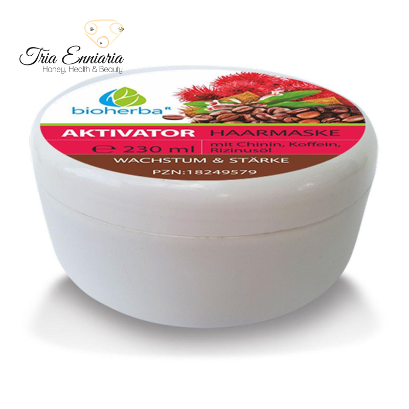 Hair mask activator with quinine, caffeine, castor oil 230 ml, bioherba, , medium image number null