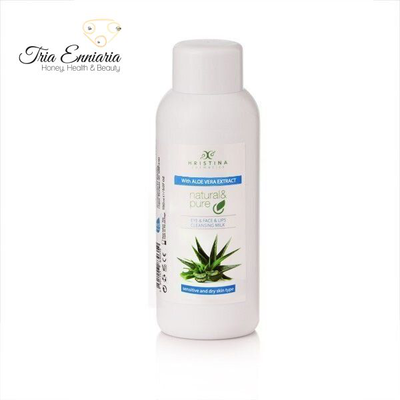 Face cleansing milk with aloe vera extract, 150ml, hristina