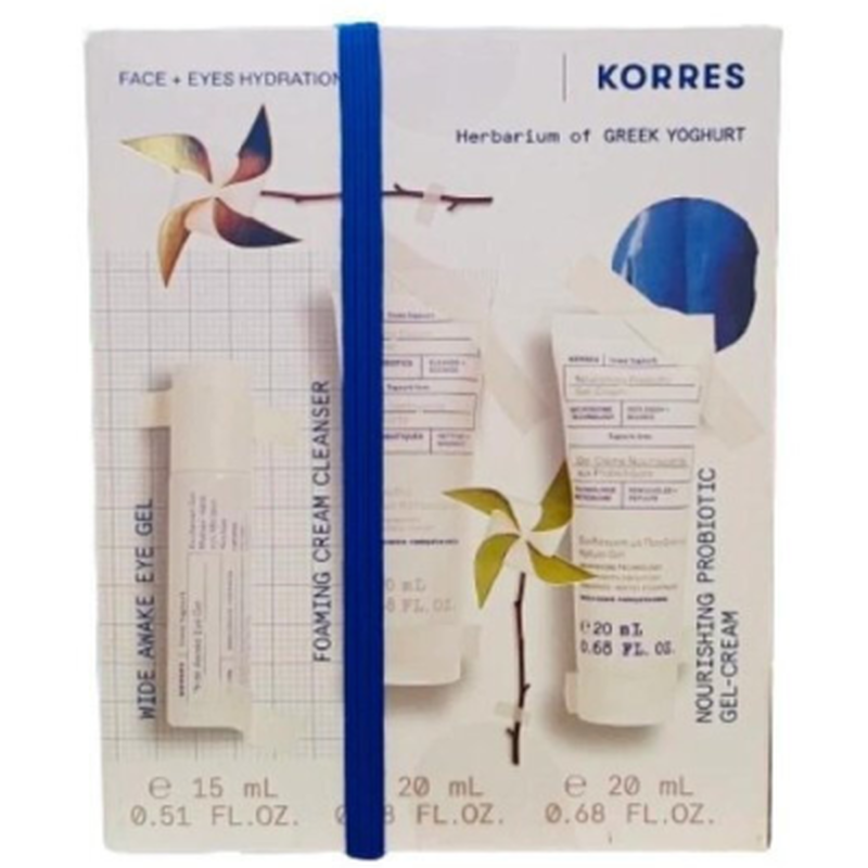 Korres greek yoghurt face & eyes hydration kit (3pcs), , medium-null