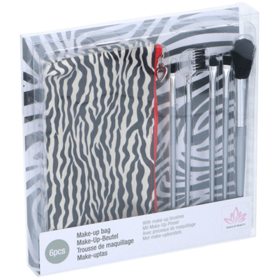 Make-up brush 5pcs & bag, , medium