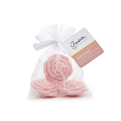 Isabelle laurier 3 rose shaped soaps organza, , medium