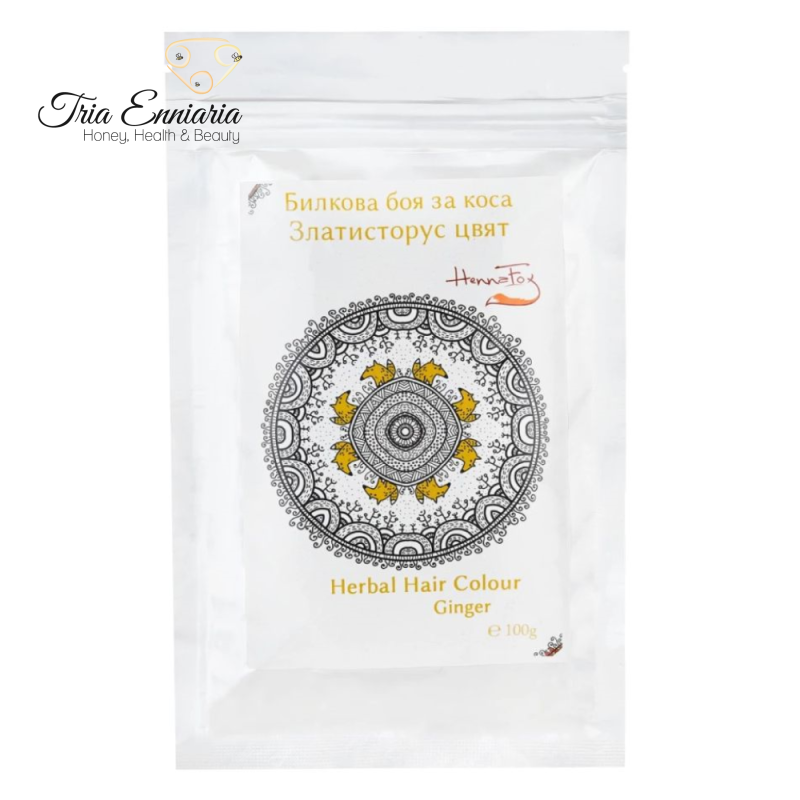 Herbal hair colour ginger, 100 g, hennafox, , medium image number null