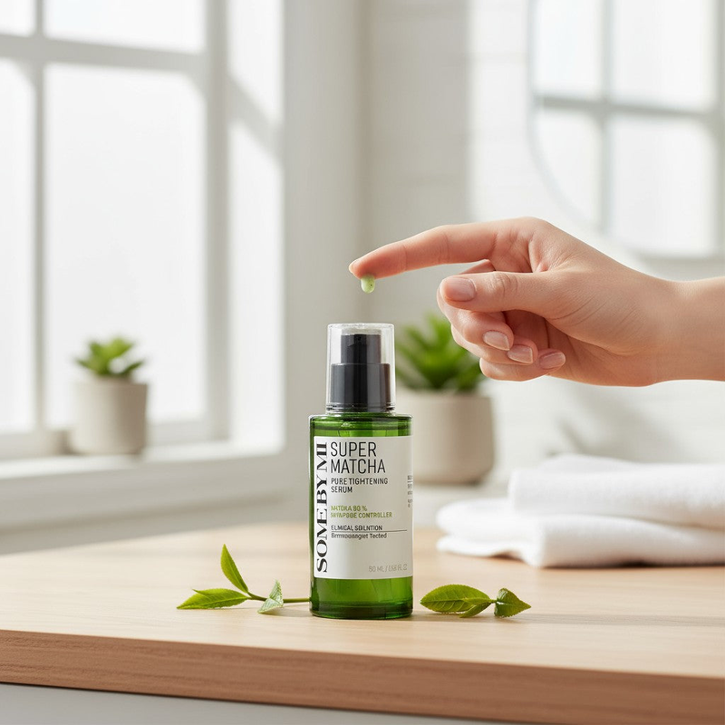 Super matcha pore tightening serum, , medium-null