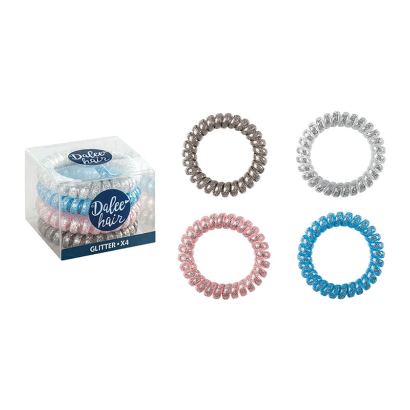 Dalee hair spirals glitter 4 pcs-null
